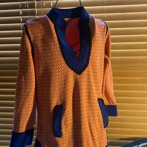 Vintage Tory Burch Pullover V Neck Sweater with Side Pockets